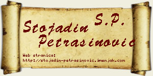 Stojadin Petrašinović vizit kartica